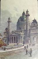 -  Почтовая карточка  Karlskirche   ,  