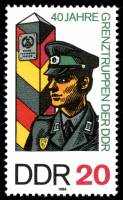 (1986-064) Марка Германия (ГДР) "Пограничник"    Пограничные войска ГДР II Θ