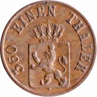 () Монета Германия (Империя) 1849 год 1  ""   Медь  UNC