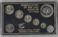 (1983-2007, 8 монет) Набор монет Кипр 2004 год    Футляр