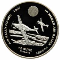 (1997) Монета Финляндия 1997 год 10 евро "Малая авиация"  Серебро (Ag)  PROOF