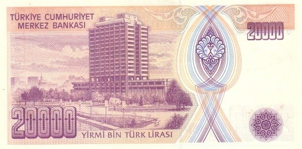 (1995) Банкнота Турция 1995 год 20 000 лир &quot;Мустафа Кемаль Ататюрк&quot;   UNC