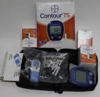Набор  для измерения уровня глюкозы в крови Контур ТС, 2007г. Япония (сост. на фото)