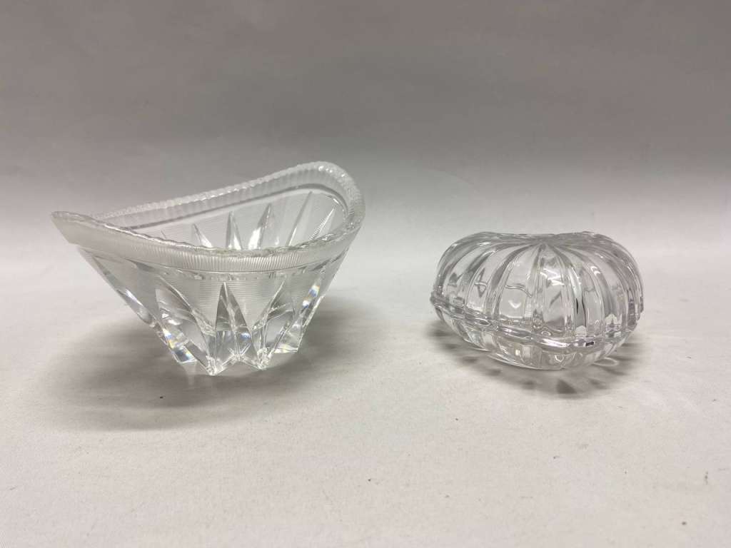 Ваза конфетница хрусталь и шкатулка