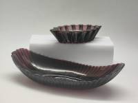 Вазы салатники конфетницы 2 шт цветное марганцовое стекло СССР