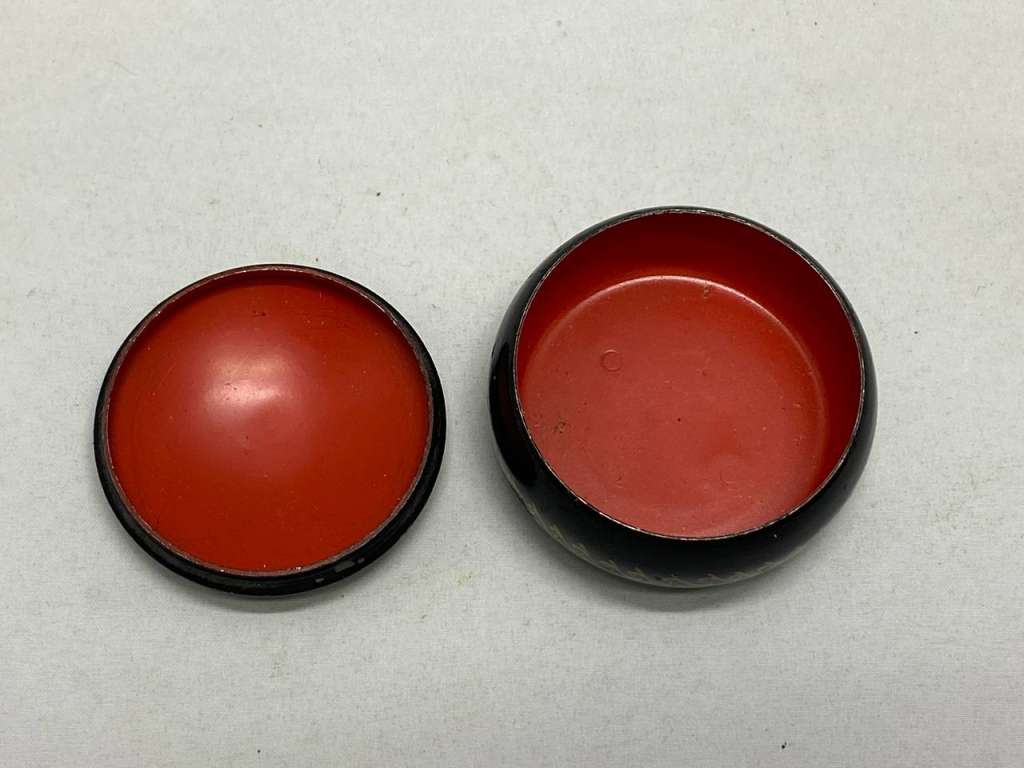 Шкатулка круглая, Палех лаковая миниатюра