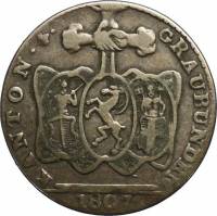 (№1807km7 (graubunden)) Монета Швейцария 1807 год 1 Batzen