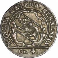 (№1818km177 (1 Batzen)) Монета Швейцария 1818 год 4 Kreuzer (1 Batzen)