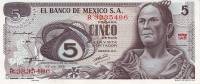 (1972) Банкнота Мексика 1972 год 5 песо "Хосефа Ортис де Домингес"   UNC