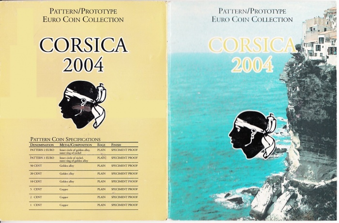 (2004, 8 монет) Набор монет Корсика 2004 год &quot;Наполеон I Бонапарт&quot; Проба  Буклет