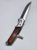 Нож складной автоматический Min Sheng с фонариком и предохранителем