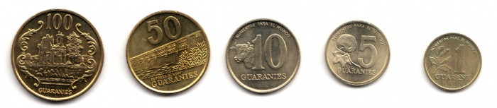 () Монета Парагвай Разные года год &quot;&quot;   UNC