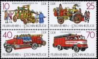 (1987-047) Лист (6 м 2х3) Германия (ГДР) "Пожарная команда"    Пожарные машины III O