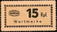 (№2017) Банкнота Германия (Без даты) 15 Reichspfennig"