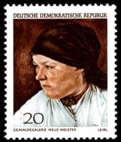 (1968-063) Марка Германия (ГДР) "Портрет девушки"    Картины III O