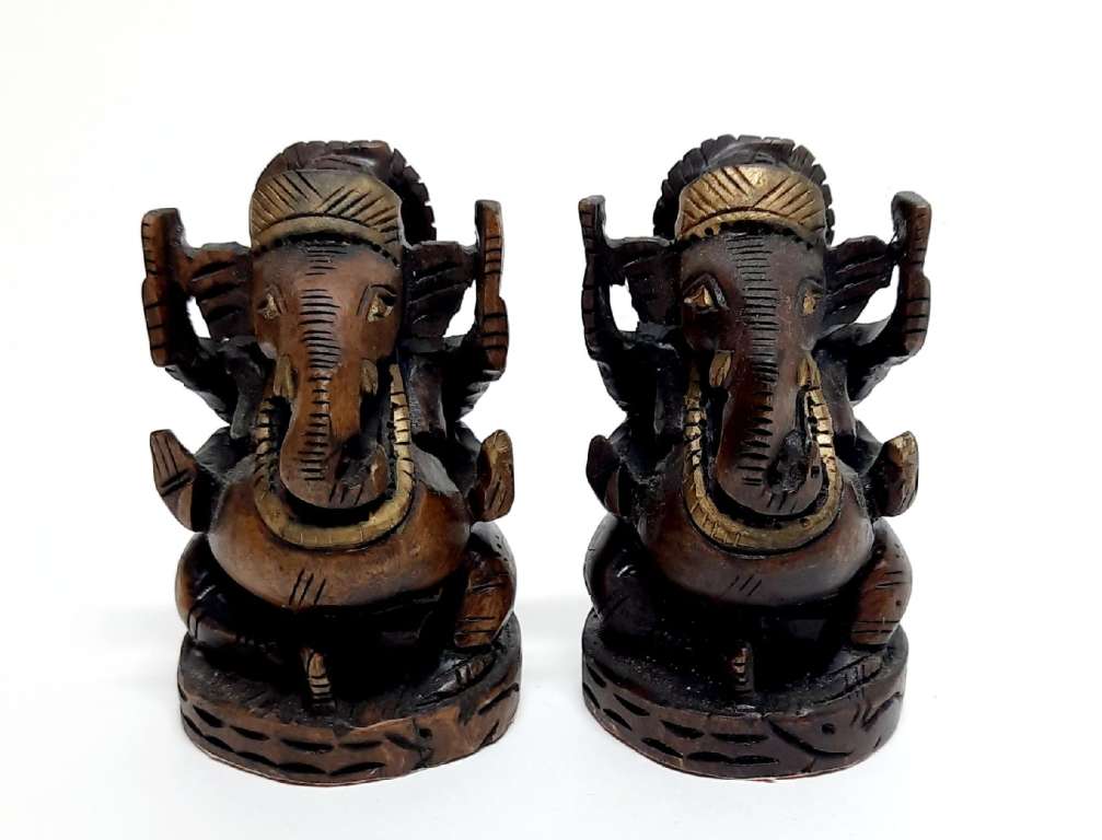 Набор деревянных статуэток "Ганеша", 2 шт. (сост. на фото)