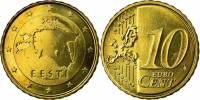 (2011) Монета Эстония 2011 год 10 евроцентов   Латунь  UNC