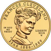 (023w) Монета США 2012 год 10 долларов "Френсис Кливленд, тип 1" 2012 год  PROOF