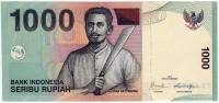 Банкнота Индонезия 2009 год 1 000 рупий Капитан Паттимура   UNC