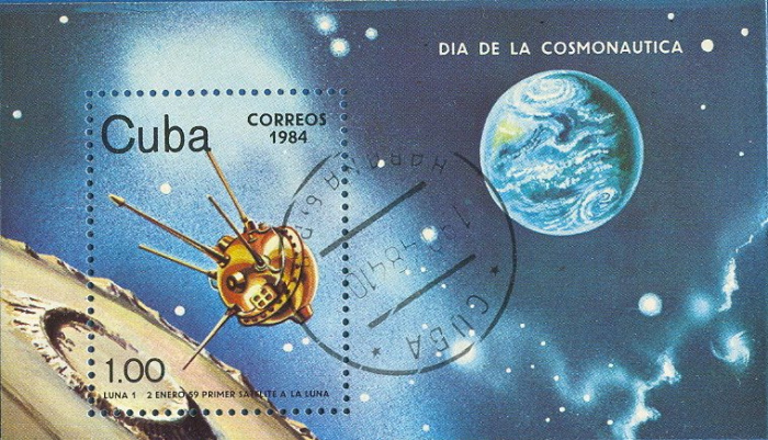 (1984-035) Блок марок  Куба &quot;Луна-1&quot;    День космонавтики III Θ