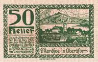 (№1920) Банкнота Австрия 1920 год "50 Heller"