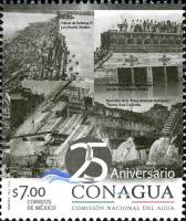 (№2014-3816) Марка Мексика 2014 год "25-летию сайт conagua", Гашеная