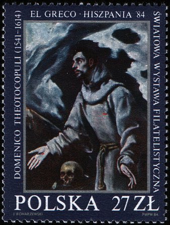 (1984-014) Марка Польша &quot;Св. Франциск&quot;    Международная выставка марок ESPANA '84, Мадрид III Θ