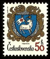 (1982-008) Марка Чехословакия "Тренчин"    Гербы чехословацких городов II Θ