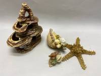 Декор для аквариума 4 предмета, ракушка, морская звезда