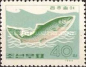 (1966-030) Марка Северная Корея "Горбуша"   Промысловые рыбы III Θ