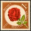 (1959-013) Марка Венгрия "Роза (Коричневая)"    День 1 Мая I Θ