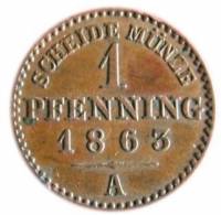 () Монета Германия (Империя) 1861 год 1  ""   Медь  UNC