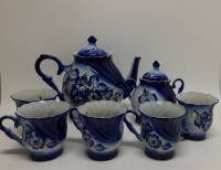 Чайный сервиз, керамика, некомплект, есть сколы, Россия (cост. на фото)