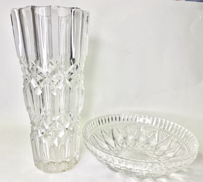 Ваза + салатник хрусталь 