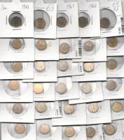 1961-1991, 1 копейка, 30 монет Набор монет СССР 61 63 65-90 91л 91м   UNC