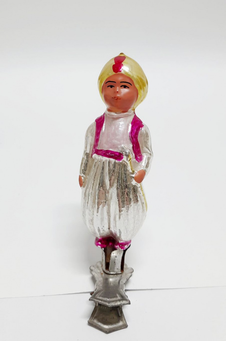 Ёлочная игрушка на прищепке &quot;Маленький мук&quot;, стекло, 8 см., СССР (сост. на фото)