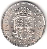 () Монета Великобритания 1965 год 1/2 кроны "Елизавета II"  Медь-Никель  UNC
