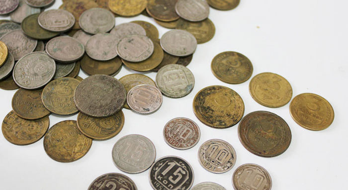 Набор монет СССР 3, 5, 10, 15, 20 копеек, 1930-1960 гг., 191 штука (примеры состояний на фото)