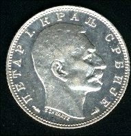 (№1904km25.1) Монета Сербия 1904 год 1 Dinar (Вт/дизайнер)