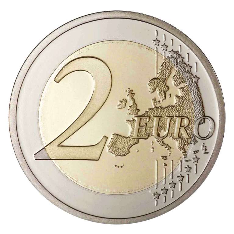 (005) Монета Латвия 2016 год 2 евро &quot;Корова&quot;  Биметалл  UNC