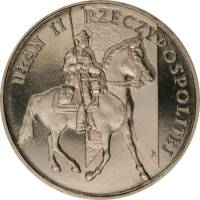 (213) Монета Польша 2011 год 2 злотых "Улан Второй Польской республики"  Латунь  UNC