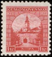 (1933-003) Марка Чехословакия "Замок Нитра"    1100 лет городу Нитра III Θ