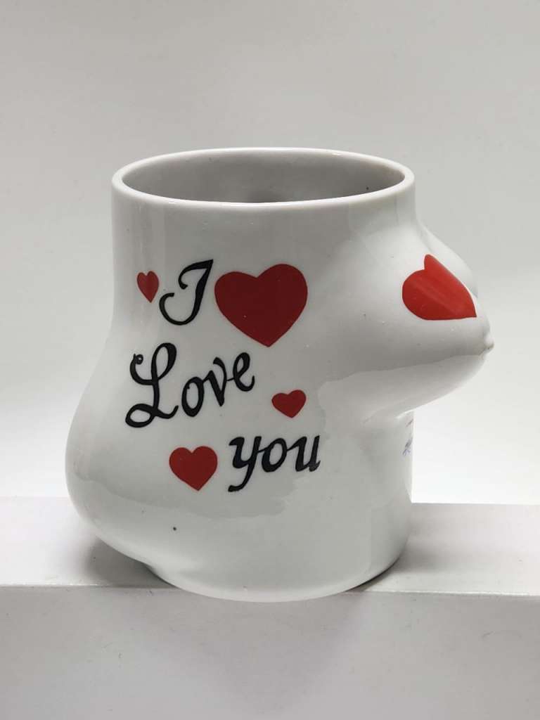 Кружка чашка Женская грудь и попа прикольная I love You подарок мужчине