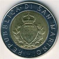() Монета Сан-Марино 1987 год 500  ""   Биметалл  UNC