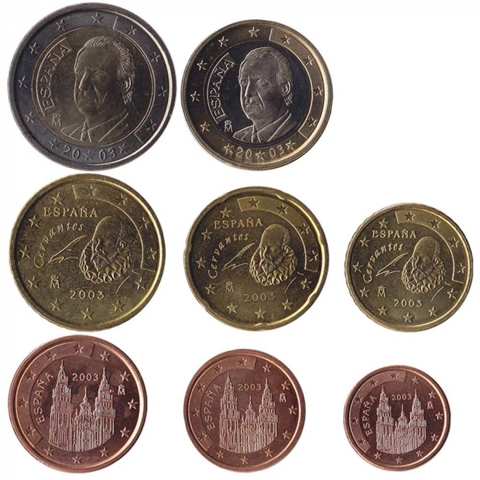 (2003) Набор монет Евро Испания 2003 год   UNC