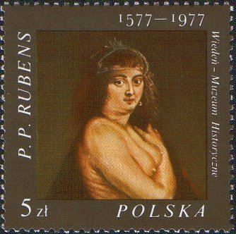 (1977-017) Марка Польша &quot;Хелен Фурмент&quot;    400 лет со дня рождения Питера Пауля Рубенса III Θ