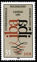 (1982-037) Марка Германия (ГДР) "Эмблема (2)"    Книжная выставка II Θ