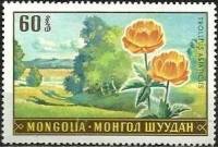 (1969-025) Марка Монголия "Купальница азиатская "    Растительный мир Монголии III O