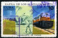 (1970-055) Марка Куба "Поезд"    Сахарная промышленность II Θ