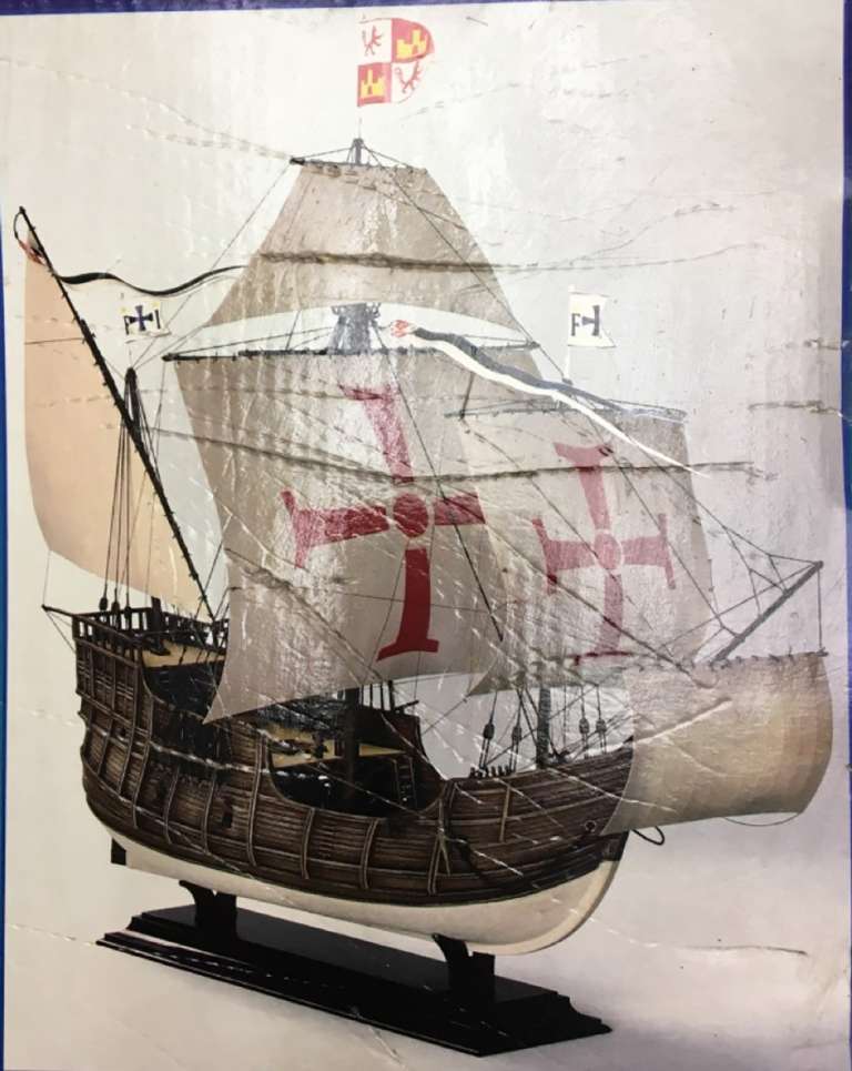 Сборная модель корабля Христофора Колумба &quot;Санта Мария&quot; (сост. на фото)